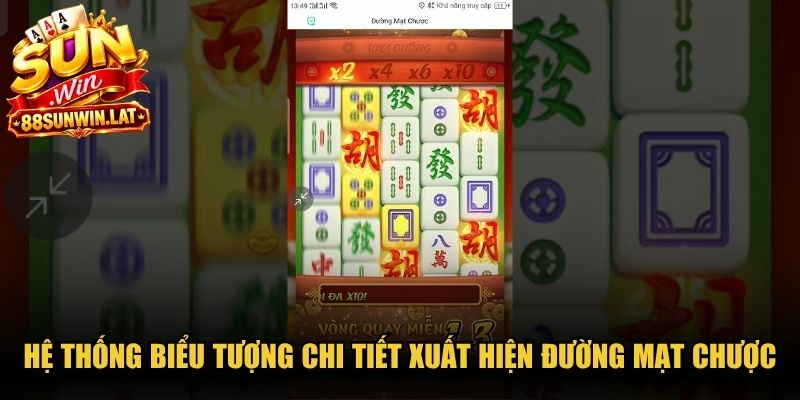 Hệ thống biểu tượng chi tiết xuất hiện Đường Mạt Chược
