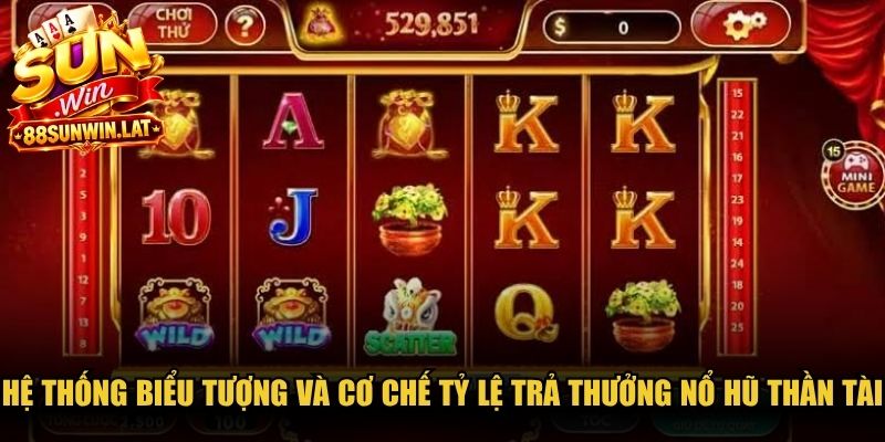 Hệ thống biểu tượng và cơ chế tỷ lệ trả thưởng nổ hũ Thần Tài