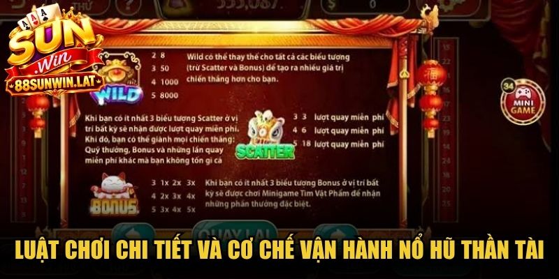Luật chơi chi tiết và cơ chế vận hành nổ hũ Thần Tài