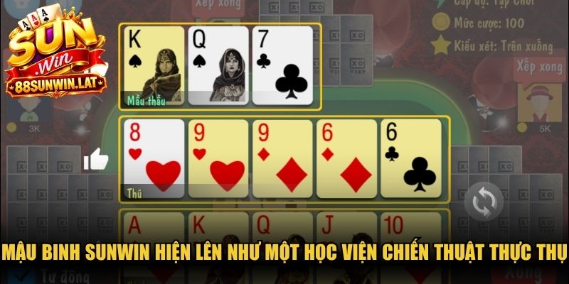 Sảnh Mậu Binh Sunwin hiện lên như một học viện chiến thuật thực thụ